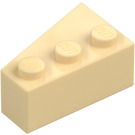 LEGO Zandbruin Wig Steen 3 x 2 Rechts (6564)