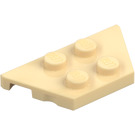 LEGO Zandbruin Wig Plaat 2 x 4 (51739)