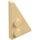 LEGO Beige Kile Plate 2 x 4 Vinge Høyre (65426)