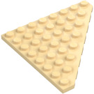 LEGO Zandbruin Wig Plaat 8 x 8 Hoek (30504)