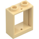 LEGO Beige Telaio della finestra 1 x 2 x 2 (60592 / 79128)