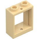 LEGO Beige Vinduesramme 1 x 2 x 2 (60592 / 79128)