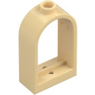 LEGO Tan Window Frame 1 x 2 x 2.7 with Rounded Top (30044)