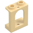 LEGO Zandbruin Raamkozijn 1 x 2 x 2 met Arched Opening (90195)