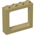 LEGO Tan Window Frame 1 x 4 x 3 (center studs hollow, outer studs solid) (6556)