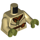 LEGO Zandbruin Yoda (Dagobah) Minifig Torso (973 / 76382)