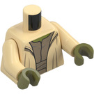 LEGO Zandbruin Yoda met Olive Groen Skin en Klein Robe Creases Minifiguur Torso (973 / 76382)