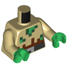 LEGO Beige Zombie Minifig Torso (973 / 76382)