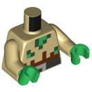 LEGO Zandbruin Zombie Minifig Torso (973 / 76382)