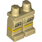 LEGO Beige Zookeeper Beine mit Zwei Cargo Pockets und Gelb Band (3815 / 97199)