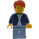 LEGO Taxi Driver with Dark Blue Jacket Minifigure