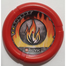 LEGO Technic Bionicle Weapon Throwing Disc with Fire, 2 Pips, Flame Logo (32171)