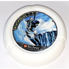 LEGO Technic Bionicle Weapon Throwing Disc with Ski / Ice, 5 pips, skiing down to ice spires (32171)