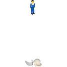 LEGO Technic Figure with Blue Technic Top and White Helmet Technic Figure