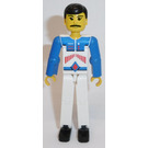 LEGO Technic Figure with White Legs, Red and White Torso, Blue Arms Technic Figure
