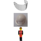 LEGO Technic Fireman avec blanc Casque et Smile Figure technique