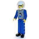 LEGO Technic Guy mit Orca auf Torso mit Weiß Helm Technische Abbildung