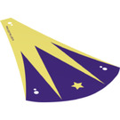 LEGO Tent Roof met Dark Purple en Bright Light Geel met Stars (Narrow) (79304)