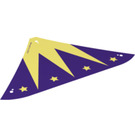 LEGO Tent Roof with Dark Purple and Bright Light Yellow with Stars (Wide) (79303)