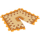 LEGO Tent with Orange Edge and Dark Red (112539)