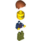 LEGO The Legoland Trein Male Passenger met Plaid Shirt minifiguur