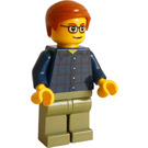 LEGO The Legoland Влак Мъжки Пътнически с Plaid Риза Минифигурка