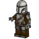 LEGO The Mandalorian with Jet Pack and Printed Head with Silver Helmet Lines and Printed Feet Minifigure