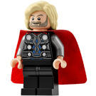 LEGO Thor med Svart Kostym och Bushy Hår Minifigur