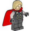 LEGO Thor med Pearl Dark Grå Drakt og Kappe med Single Hull Minifigur