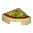 LEGO Fliese 1 x 1 Quartal Kreis mit Pizza Slice (25269)