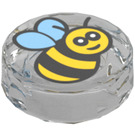 LEGO Tile 1 x 1 Round with Bee with Face (79139 / 98138)