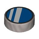 LEGO Tile 1 x 1 Round with Blue and White Reflection (35380 / 104233)