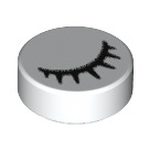LEGO Tile 1 x 1 Round with Closed Eye and Lashes (19241 / 98138)