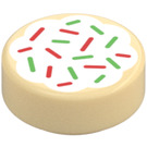 LEGO Tile 1 x 1 Round with Cookie Icing and Sprinkles (80121 / 98138)