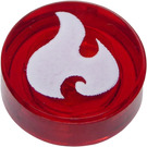 LEGO Tile 1 x 1 Round with Elves Fire Power Symbol (20301 / 98138)
