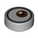 LEGO Tile 1 x 1 Round with Eye with Brown (35380 / 69076)