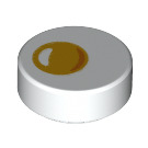 LEGO Tile 1 x 1 Round with Fried Egg (36089 / 98138)