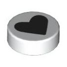 LEGO Tuile 1 x 1 Rond avec Heart (35380 / 102702)