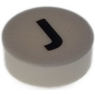 LEGO Tuile 1 x 1 Rond avec Letter J (35380)