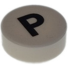 LEGO Tile 1 x 1 Round with Letter P (35380)