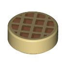 LEGO Tile 1 x 1 Round with Waffle Decoration (56976 / 98138)