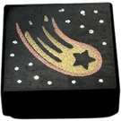 LEGO Tile 1 x 1 with Gold and Copper Shooting Star with Groove (3070)