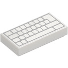 LEGO Tuile 1 x 2 avec Blank PC Keyboard avec rainure (73688 / 100218)