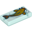 LEGO Tile 1 x 2 with Carp with Groove (3069 / 75422)