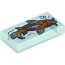 LEGO Tile 1 x 2 with Koi Fish with Groove (3069 / 105178)