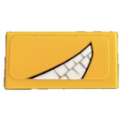 LEGO Tile 1 x 2 with Partial Smile with Teeth Sticker with Groove (3069)