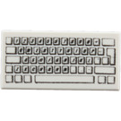 LEGO Плитка 1 x 2 з PC Keyboard Візерунок з канавкою (46339 / 50311)