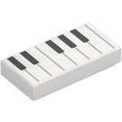 LEGO Dlaždice 1 x 2 s Piano Keys s drážkou (3069 / 67047)