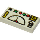 LEGO Fliese 1 x 2 mit Telemetry Computer mit Nut (3069)