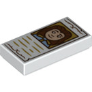 LEGO Tile 1 x 2 with Woman Picture with Groove (3069 / 38604)